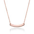 Bar minimaliste incurvé | Or rose 18 carats | Collier